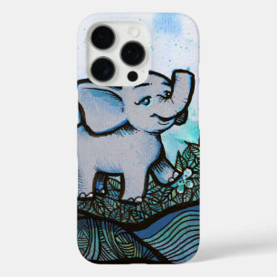 Coque iPhone 16 Pro Art de l'éléphant floral