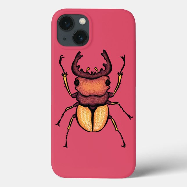 Coques Case-Mate iPhone Art de l'odeur d'insectes du coléoptère rose (Verso)