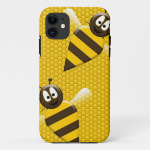 Coques Pour iPhone Art de motif d'abeilles d'abeille d'or jaune de