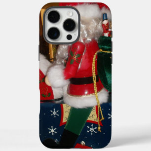 Coque iPhone 16 Pro Max Art de Noël du Père Noël Décoré