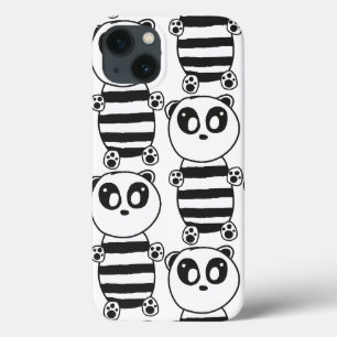 Case-Mate iPhone Case Art de panda noir et blanc ludique