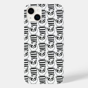 Coque Case-Mate iPhone Art de panda noir et blanc ludique