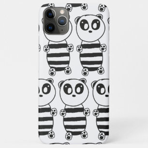 Case-Mate iPhone Case Art de panda noir et blanc ludique