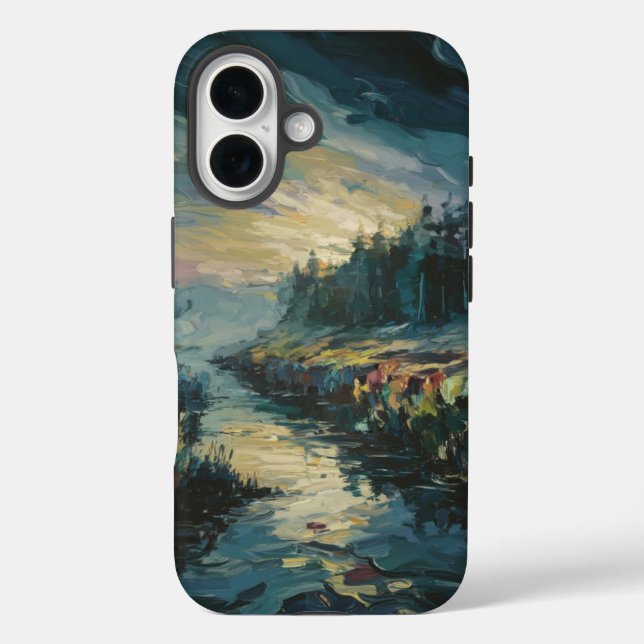 Coques Case-Mate iPhone Art de paysage brumeux (Verso)