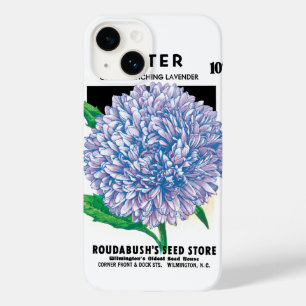 Coque Case-Mate iPhone Art de pochette de graines vintage, fleurs d'aster