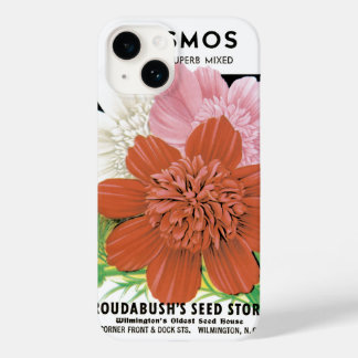 Coque Case-Mate iPhone Art de pochette de graines vintage, fleurs de jard
