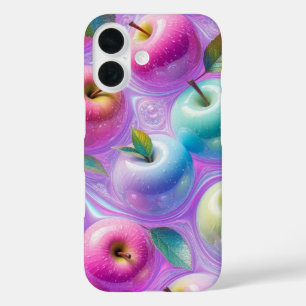 Coque Pour iPhone 16 Art de pomme sucrée iridescent