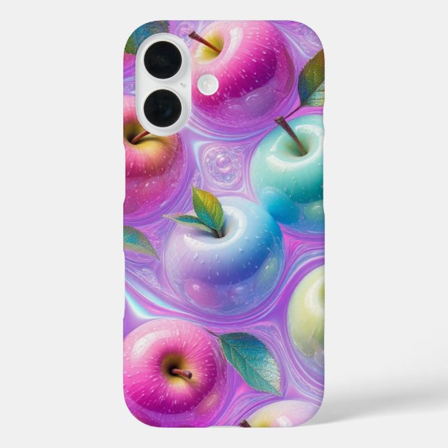 Coques Case-Mate iPhone Art de pomme sucrée iridescent (Verso)