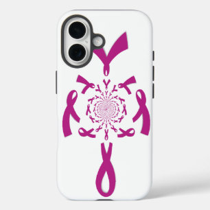 Coques iPhone 16 Art de sensibilisation au cancer du sein Imprimer