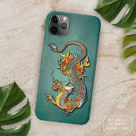 Coque Case-Mate Pour iPhone Art de tatouage de dragon de feu coloré<br><div class="desc">Gardez votre nouvel appareil électronique à l'abri des coups de poing et des égratignures avec cette étui de téléphone cellulaire protectrice, faite avec un chic chic chic chic élégant et contemporain coloré orange et jaune vintage et de l'ancienne école de Chine modèle de tatouage dragon feu sur arrière - plan...</div>