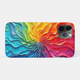 Case-Mate iPhone Case Art de tourbillon arc-en-ciel texturé