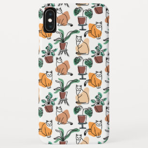 Case-Mate iPhone Case Art de trait dessin chats et fleurs