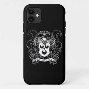 Coque iPhone 11 Art de vaudou noir et blanc