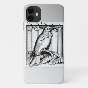 Coque Case-Mate iPhone Art Deco carved stone falcon - silver