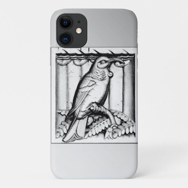 Coques Case-Mate iPhone Art Deco carved stone falcon - silver (Dos)