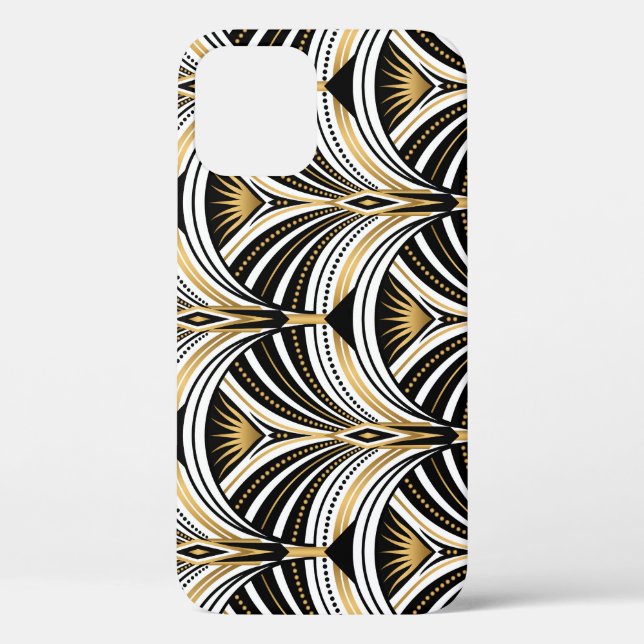 Coques Case-Mate iPhone Art Déco Gold Black Elegance : Années folles (Verso)