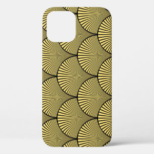 Case-Mate iPhone Case Art déco japonais : Design d'or noir