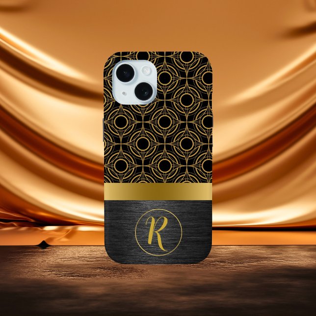 Coques Case-Mate iPhone Art Déco Luxe Or Et Noir (Créateur téléchargé)