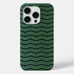 Coque Case-Mate iPhone Art Déco Luxueux Vagues Motifs Vertes
