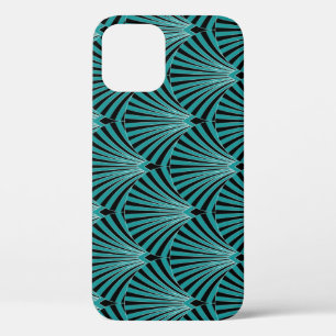 Case-Mate iPhone Case Art Déco : motif ventilateur vert.