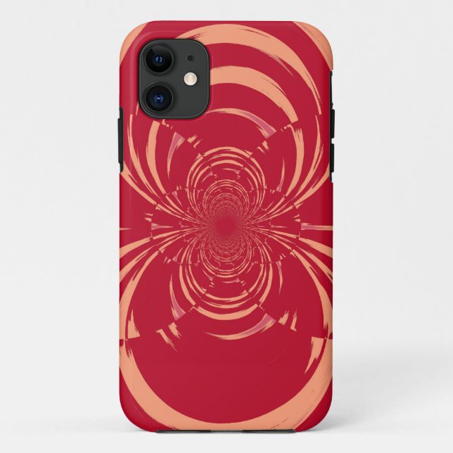 Coques Case-Mate iPhone Art déco rétro à la flèche rouge (Dos)
