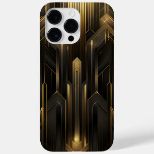Coque Case-Mate iPhone Art déco rétro années 1920 Noir n Or