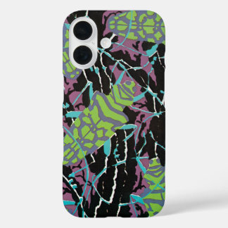 Coque Pour iPhone 16 Art Déco vintage Jazz Pochoir Scarabées dans le ja