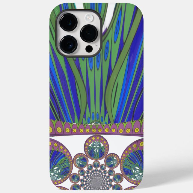 Coques Case-Mate iPhone Art Décoratif Bleu d'Afrique Design Imprimer (Verso)