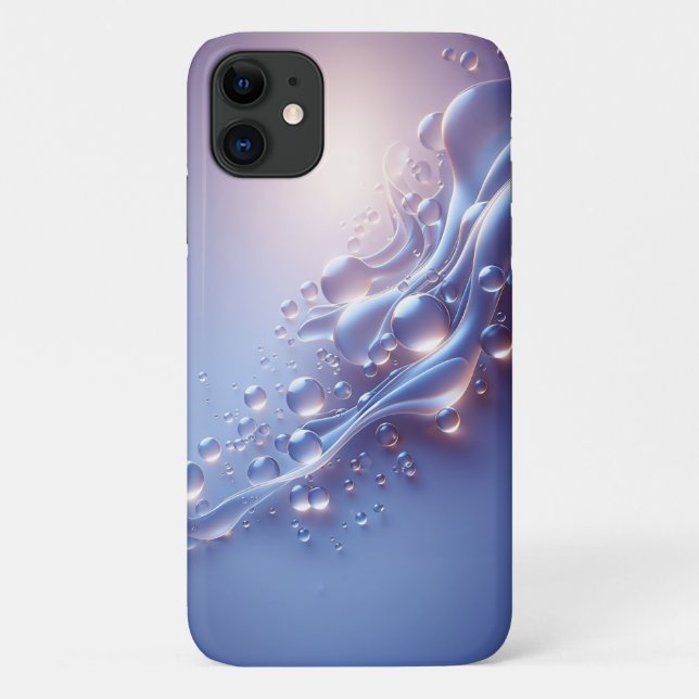 Coques Case-Mate iPhone Art des Bulles Liquides Lumineuses Modernes - Viol (Dos)