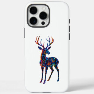 Coque iPhone 16 Pro Max Art des cerfs en verre coloré - Unique Faune moder