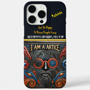 Coque iPhone 16 Pro Max Art des yeux audacieux avec des textures riches