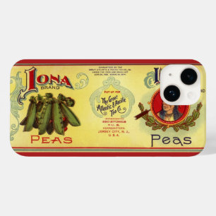 Coque Pour iPhone 14 Art d'étiquette de canette de légumes vintage, pet