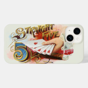 Coque Case-Mate iPhone Art d'étiquette de cigare vintage Straight Flush a