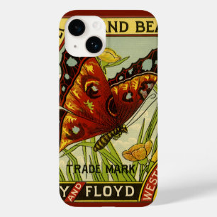 Coque Case-Mate iPhone Art d'étiquette de légume vintage, haricots de mar