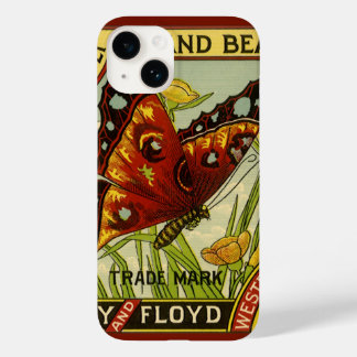 Coque Case-Mate iPhone Art d'étiquette de légume vintage, haricots de mar