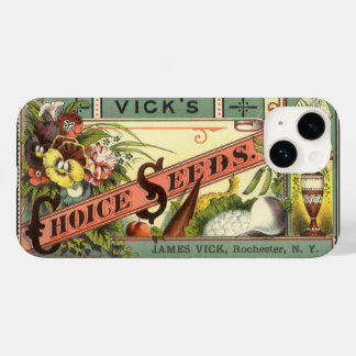 Coques Pour iPhone Art d'étiquette de paquet de graines vintage, grai