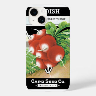 Coque Case-Mate iPhone Art d'étiquette de paquet de graines vintage, radi