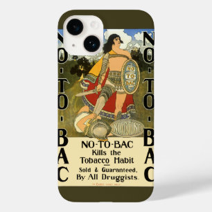 Coque Case-Mate iPhone Art d'étiquette de produit vintage, Non au tabac, 
