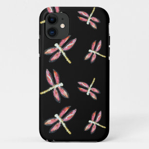 Coque Case-Mate Pour iPhone Art d'insecte dansant la libellule rose