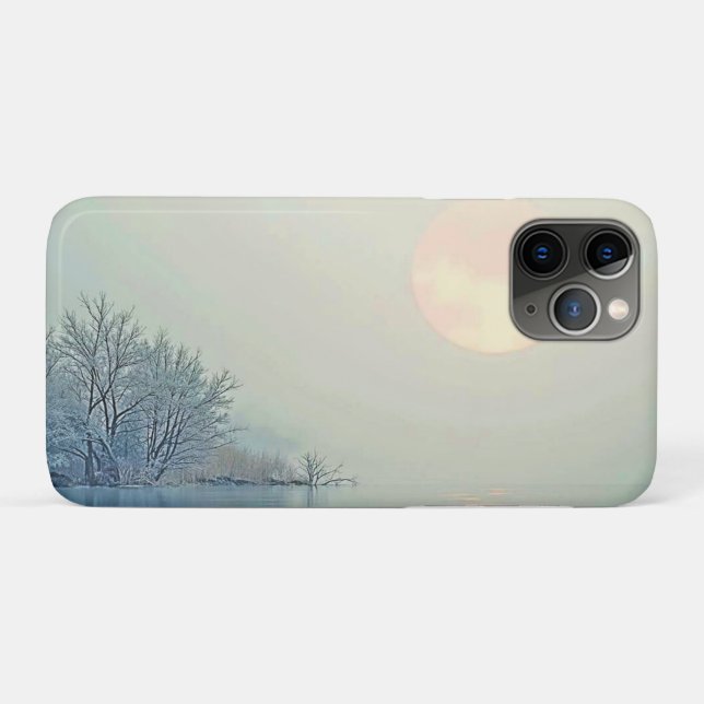 Coques Case-Mate iPhone Art du matin d'hiver paisible (Dos (Horizontal))