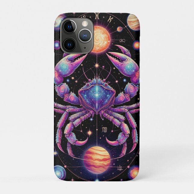 Coques Case-Mate iPhone Art du zodiaque céleste représentant un cancer cos (Dos)