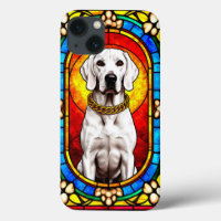 Art élégant de chien blanc