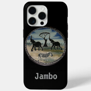 Coque iPhone 15 Pro Max Art Eléphant Africain