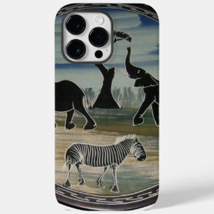Coque Pour Pour iPhone 14 Pro Max Art Eléphant Africain