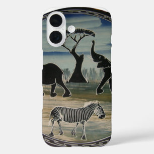 Coques iPhone 16 Art Eléphant Africain