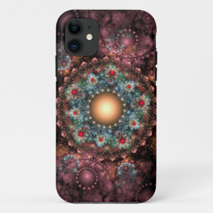 Coques Pour iPhone Art fleuri de fractale de broche