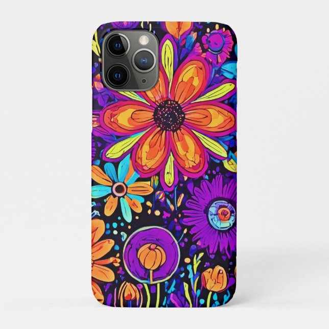 Coques Case-Mate iPhone Art Floral éffrayant (Dos)