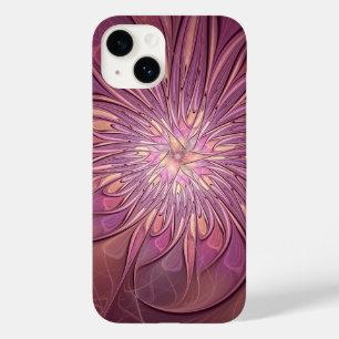 Coque Case-Mate iPhone Art floral fractal moderne abstrait couleurs de ba