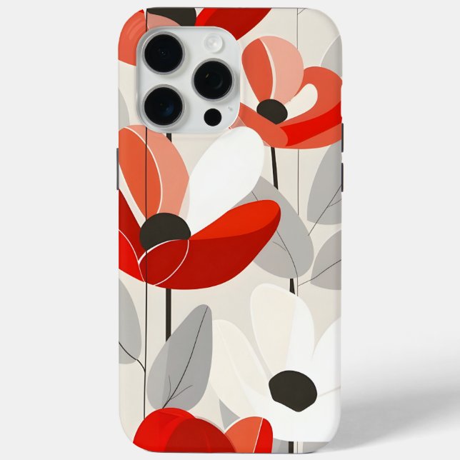 Coques Case-Mate iPhone Art Floral Moderne Impression (Verso)