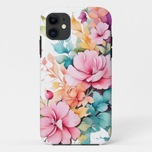 Coques Case-Mate iPhone art floral pastel (Dos)